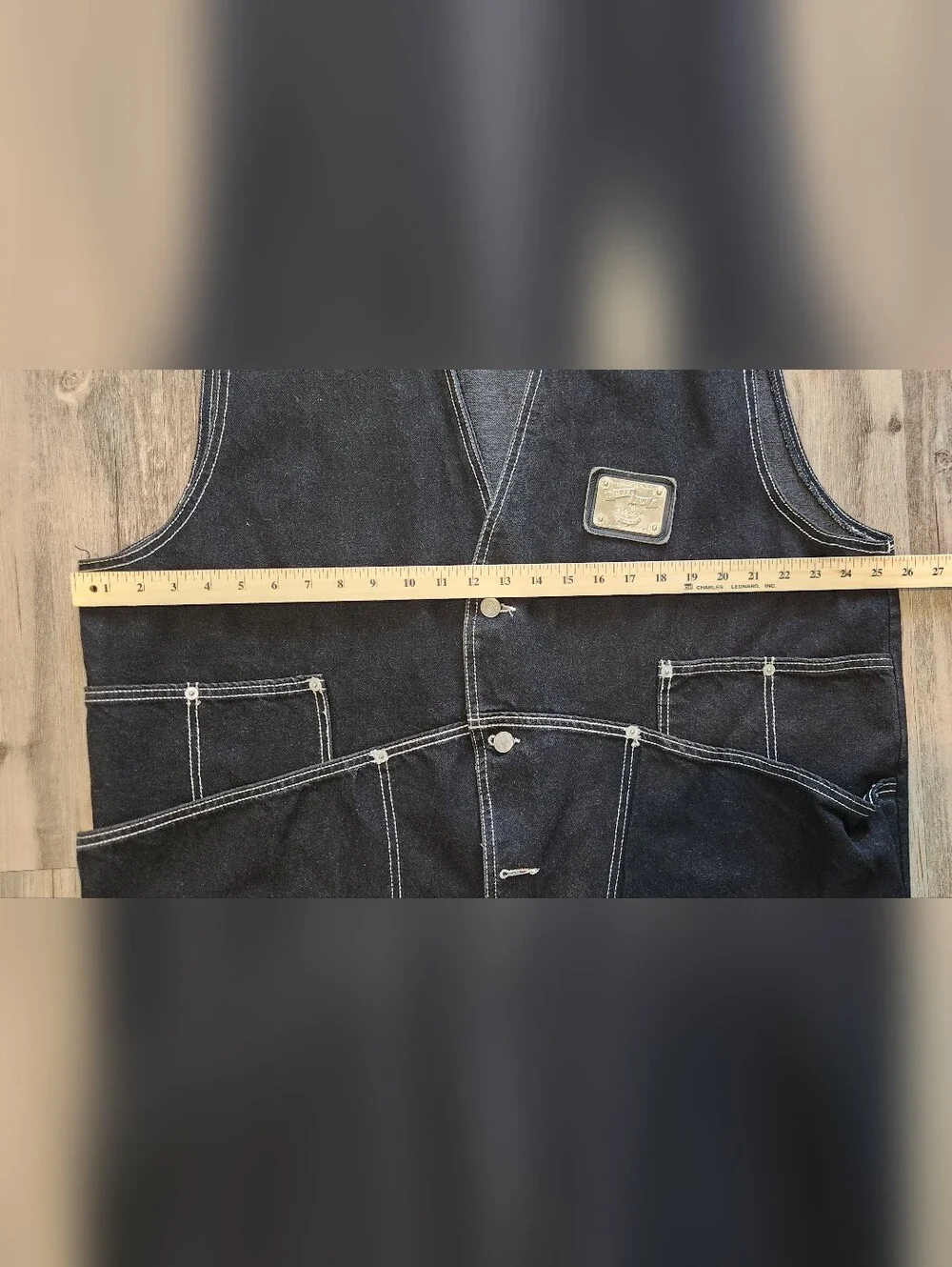 Vintage Karl Kani JNCO style denim Utility vest Black 2XL fit (Large).
